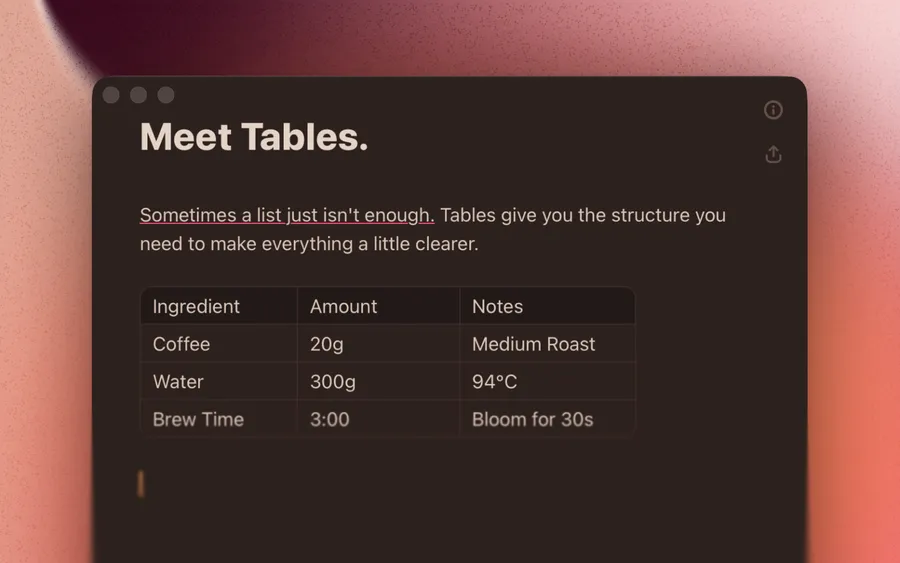 Breveto Tables